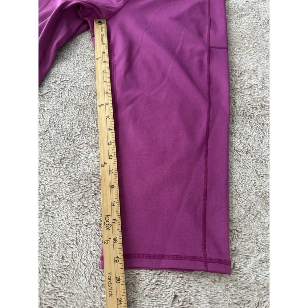 Id Ideology Compression High-Rise Side-Pocket Cropped Leggings Berry XL New - Picture 3 of 15